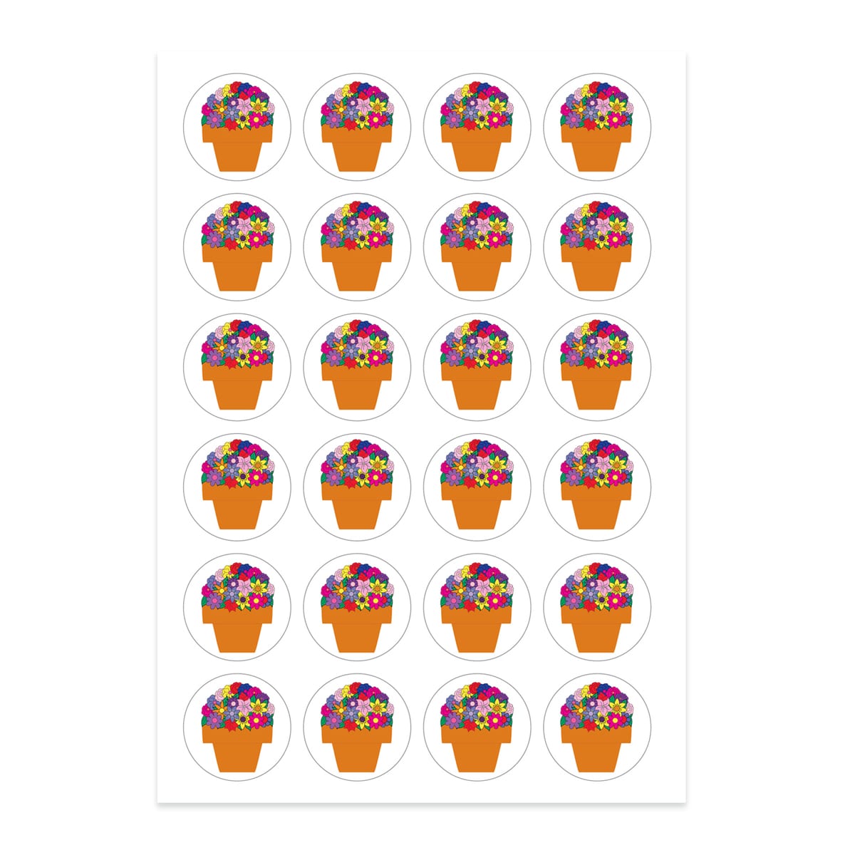 plant pot stickers Flower Pots Stickers