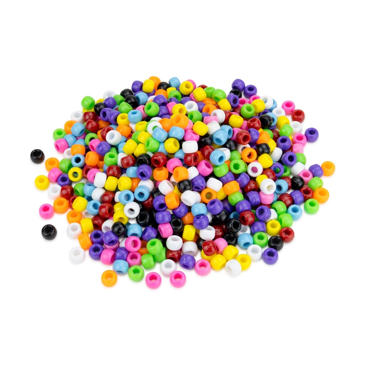 BeadTin Transparent Mix 6.5mm Mini Barrel Plastic Pony Beads 1000pcs 178725384424996865