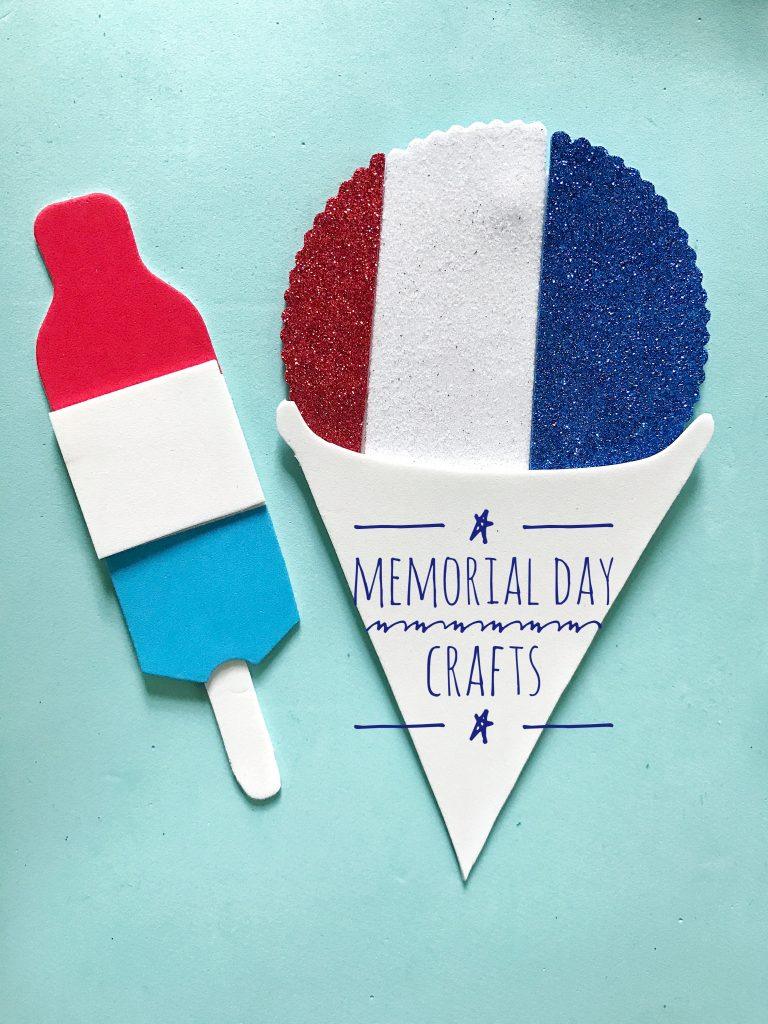 snow cone and rocket ice pop crafts