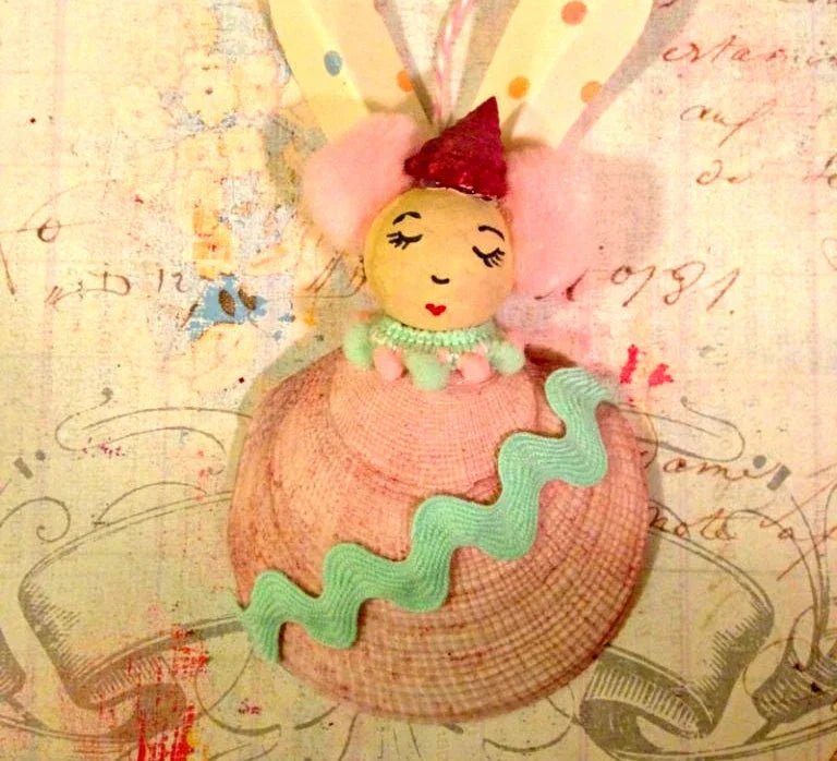 Easter Bunny Shell Ornaments | Hygloss Products