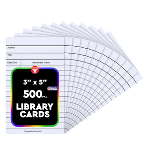 Library Cards, White