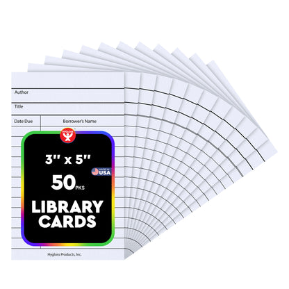 Library Cards, White