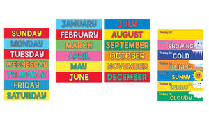 Days of the Week + Months + Weather Cards Combo