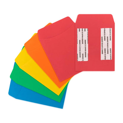 Colored Library Pockets, Self-Adhesive, 3.5 In x 4.875-Inch