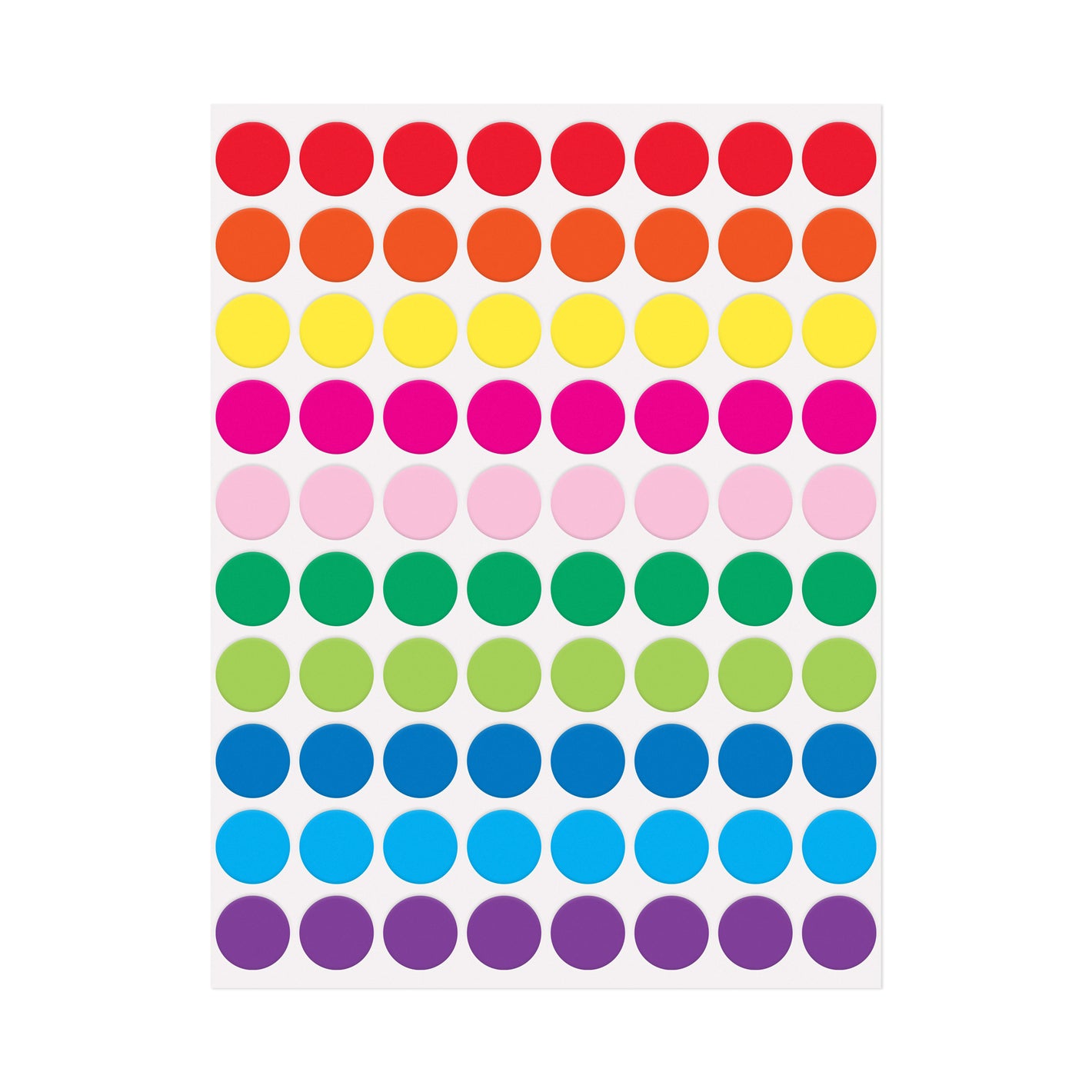 Colored 1/2" Circle Stickers