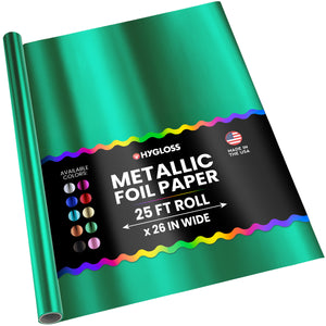 Metallic Foil Paper Rolls - 26" Wide x 25 Ft Long