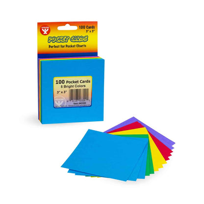 Blank Pocket Chart Cards, 100-Pack