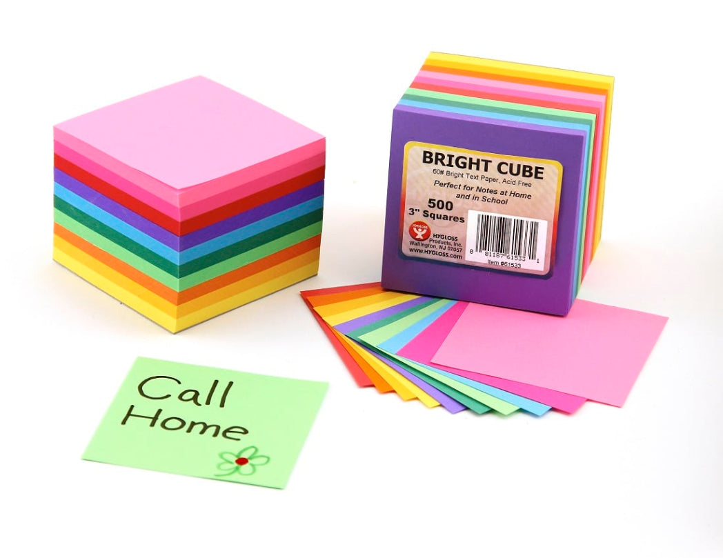Cube Note Pads | Note Cubes | Paper Cubes | Hygloss Products