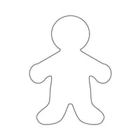 People Shape White Cut-Outs, 25 Pcs