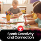 Children decorating the junior community puzzle at a table with Hygloss products, featuring the brand logo and tagline.

