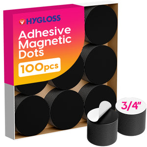 Magnetic Coins, Self-Adhesive, 3/4", 100-Pack