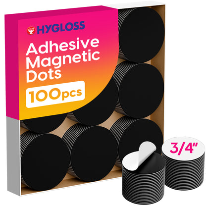 Magnetic Coins, Self-Adhesive, 3/4", 100-Pack