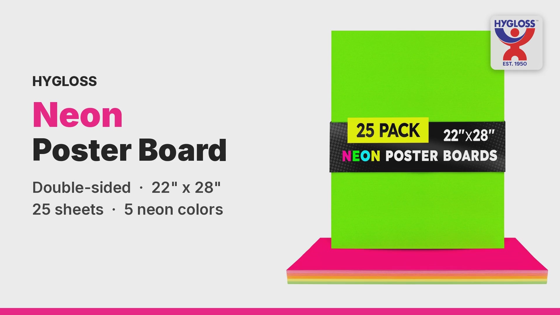 Neon Poster Board - Double-Sided video