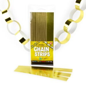 metallic gold chain strips