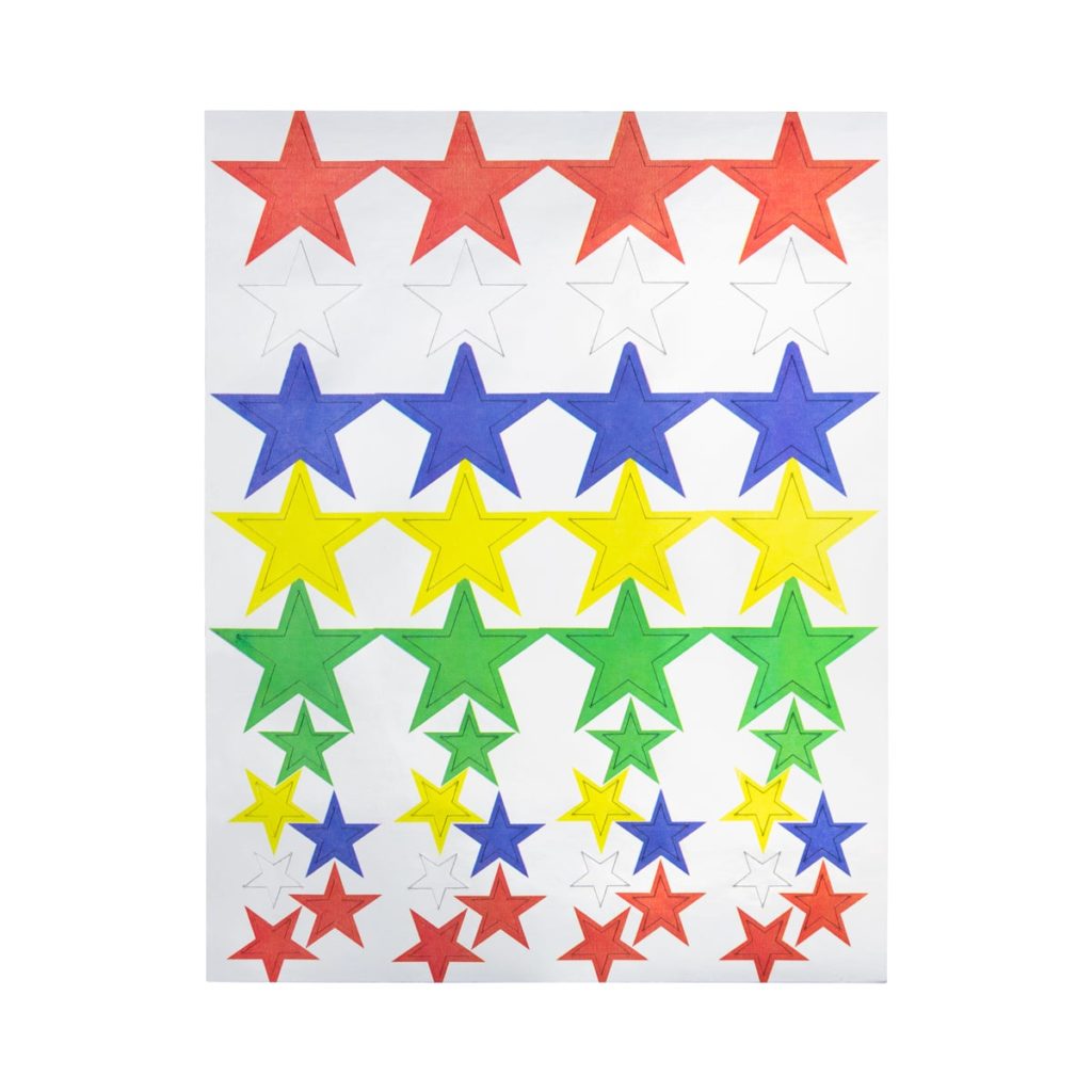 Coloured Star Stickers 20 Sheets - 700 Stickers, Breaktime