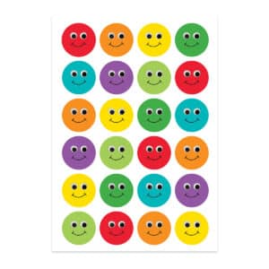 colorful smiley face stickers