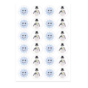 Snowflakes and Snowmen Stickers