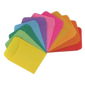 library card pockets colorful