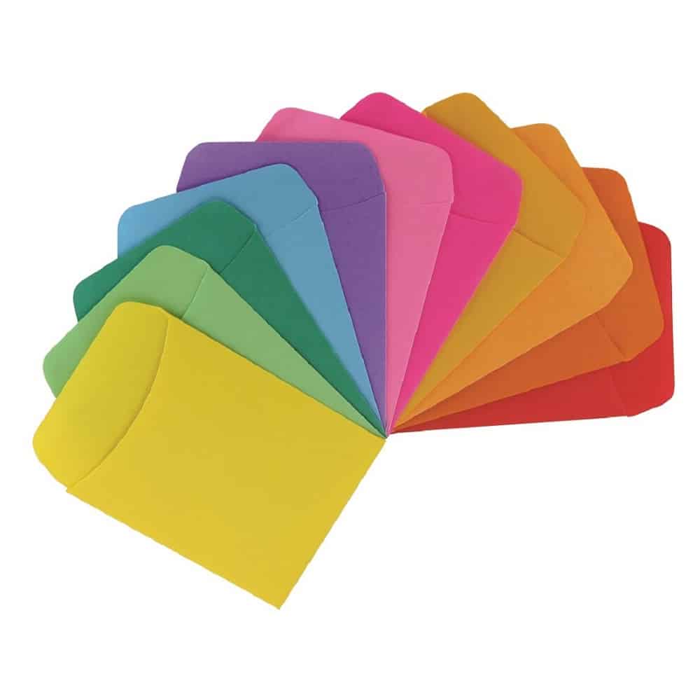 library card pockets colorful