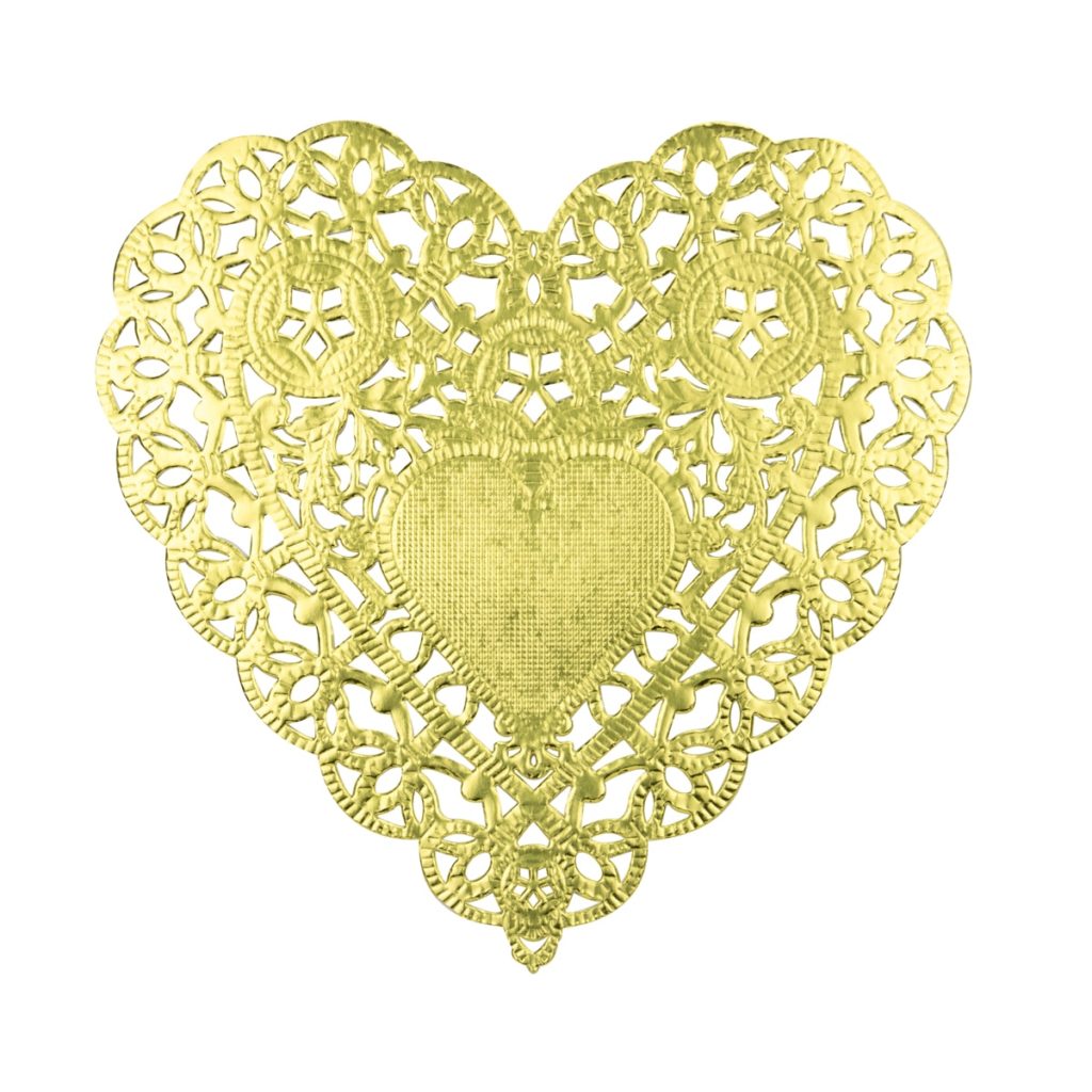  Hygloss Products Heart Paper Doilies – 4 Inch White