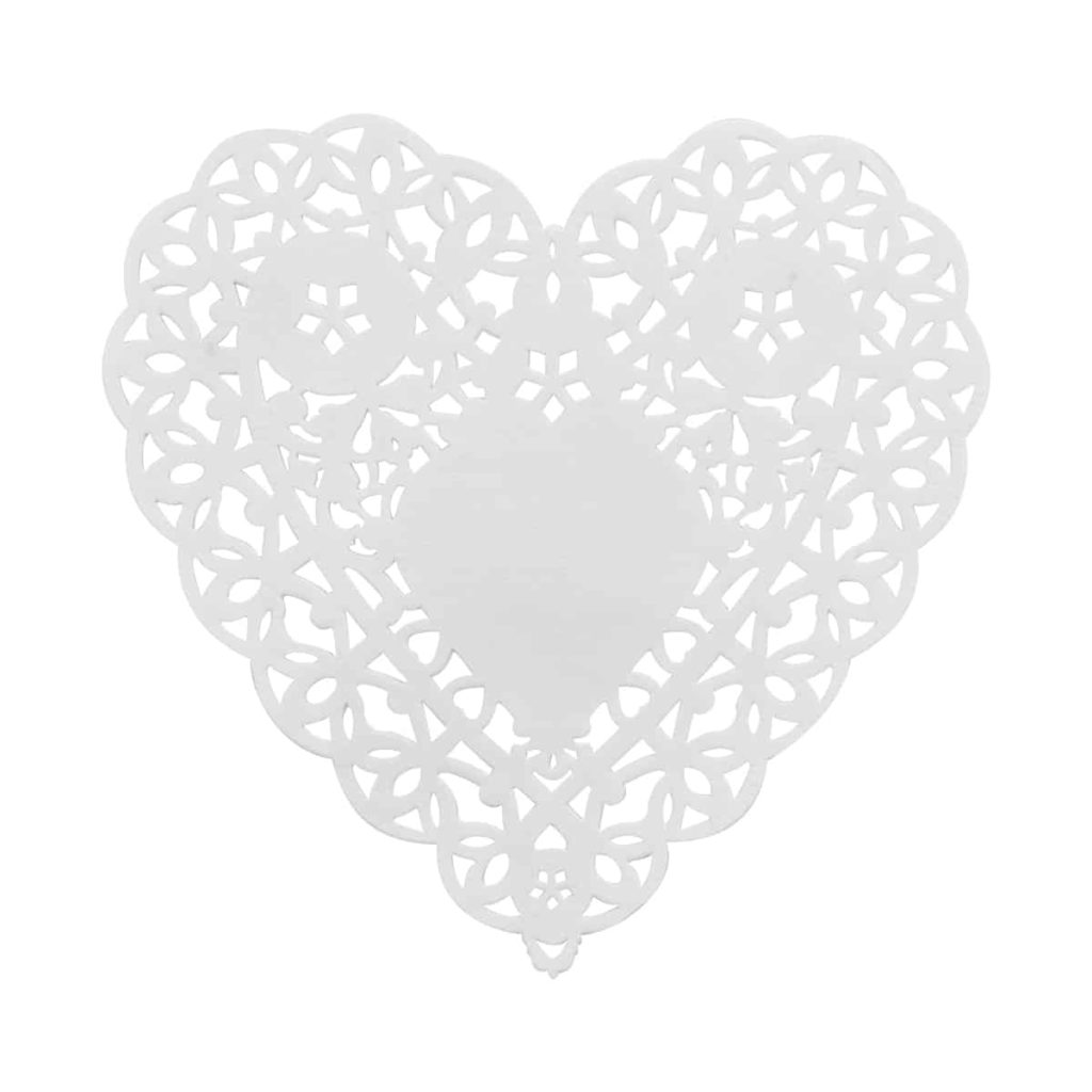  Hygloss Products Heart Paper Doilies – 4 Inch White