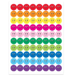 Colorful Small Smiley Stickers