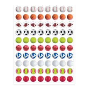 1/2" Sports Balls Stickers