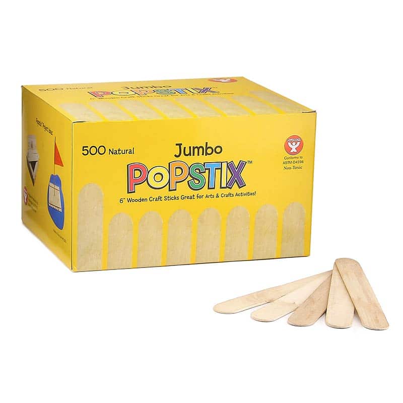 Popsicle Sticks Jumbo Craft Sticks 75 Count 6x 3/4 2 Pkg. 150 Pieces, NEW