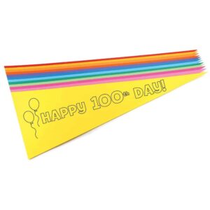 Happy 100th Day Paper Pennants