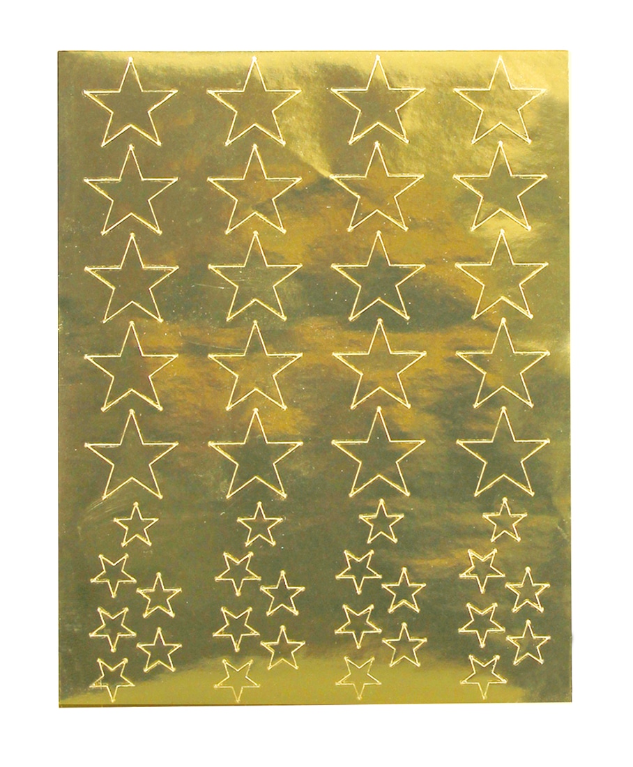 Foil Gold Stars Sticker Forms