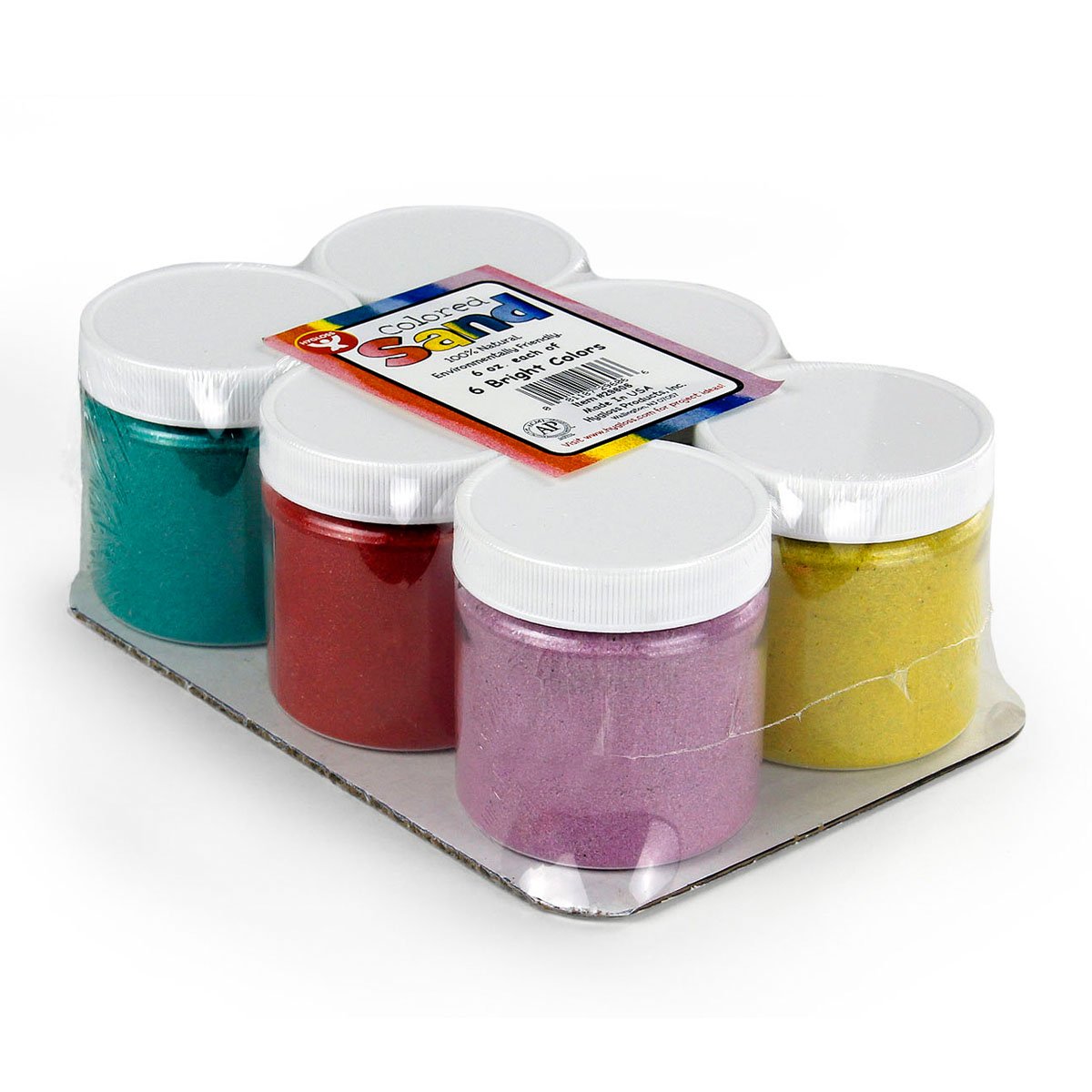 1 lb Green Assorted Colorful Craft Art Bucket O Sand Hygloss Products Colored Play Sand 