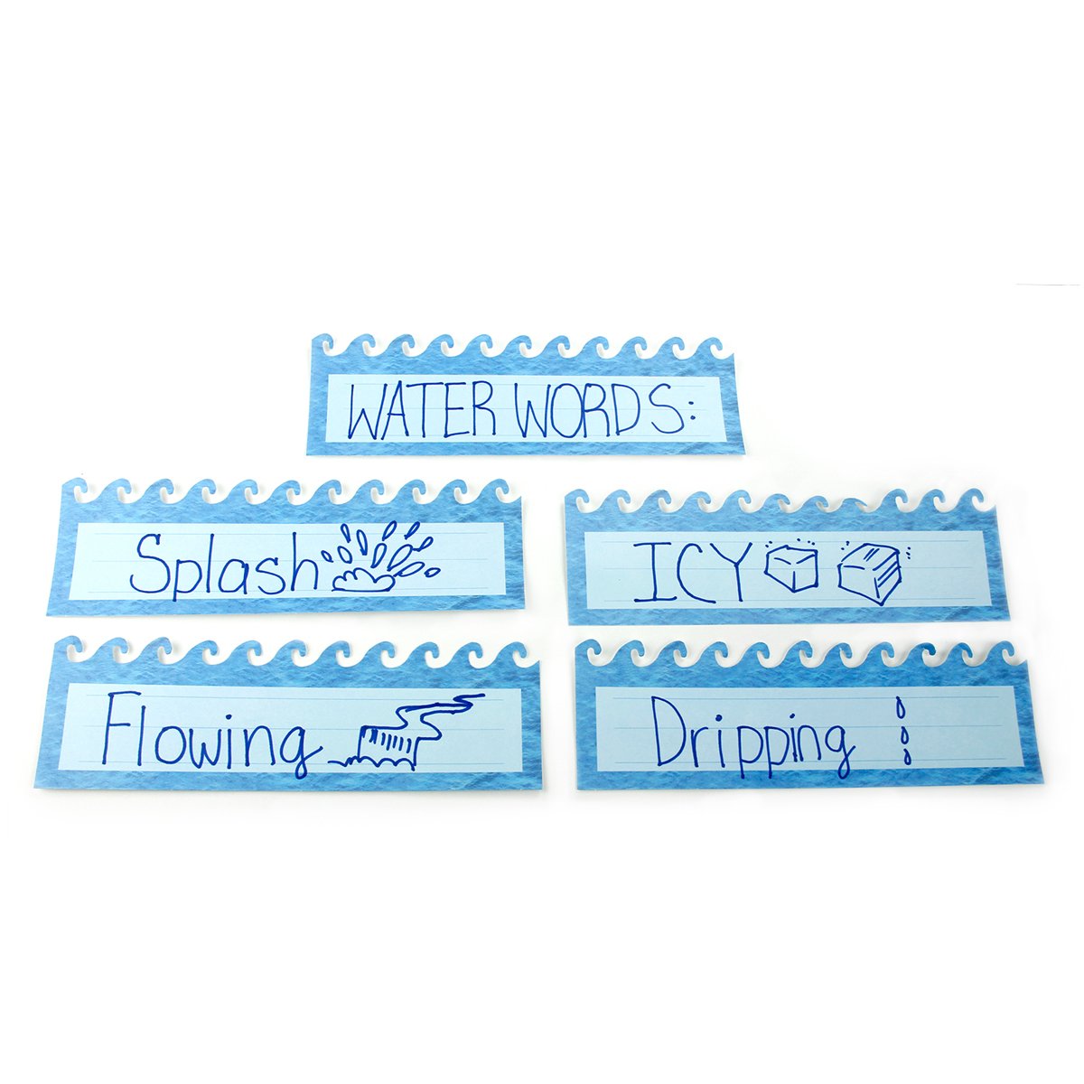 Perfect for Labeling in Classroom & Other Uses 30 Pk Hygloss Die-Cut Name Plate Great Teaching Tool 9.5 x 3 inches Green Grass Design 