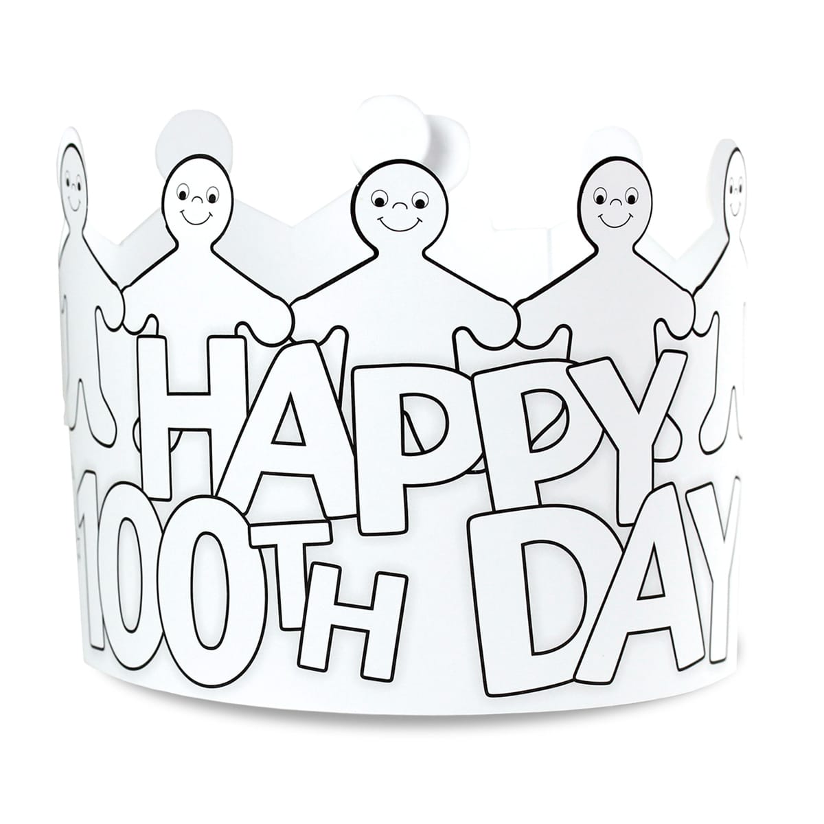 Crowns- Happy 100th Day (Black &White) 24 Ct.