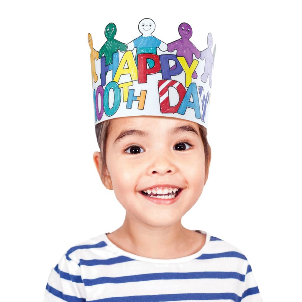 Happy 100th Day Crowns, 24 Ct. | Craft and Classroom Supplies by Hygloss