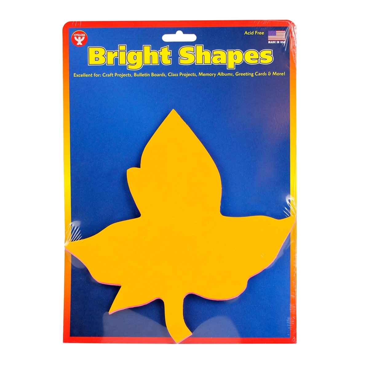 Bright Shapes, 6.5-Inch Leaf, Asst. Colors, 40 Pcs