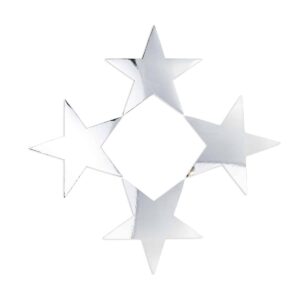 Silver Mirror Star Cut-Outs
