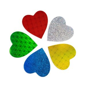 heart shape holographic cut-outs 6" assorted