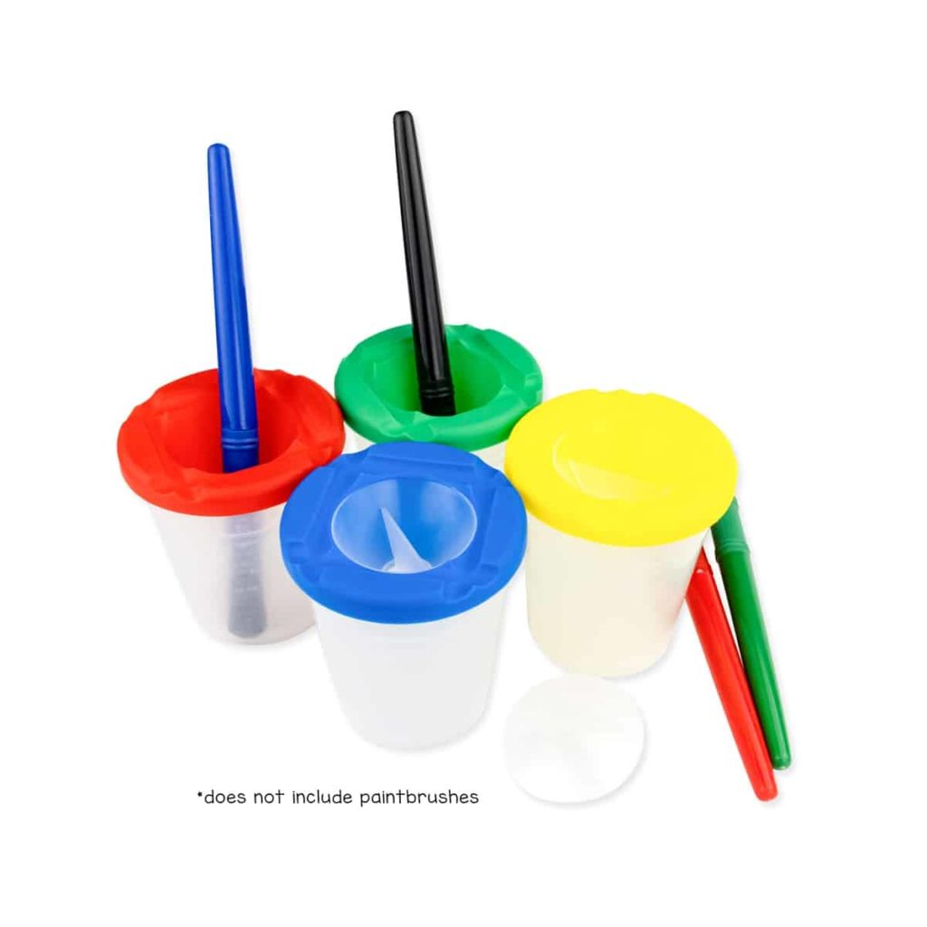 plastic no spill paint cups spill