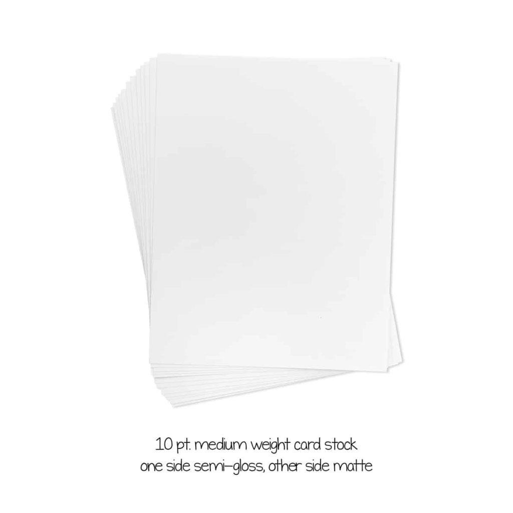 Semi-Gloss White Cardstock - 8.5 x 11-Inch