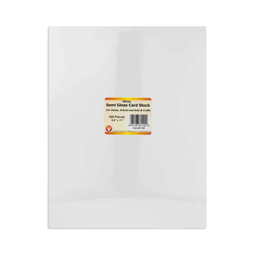 Semi-Gloss White Cardstock - 8.5 x 11-Inch | Craft and Classroom ...