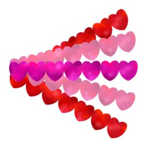 Hearts Sticker Strips- 2 Red Strips, 2 Pink Strips, 1 Magenta Strip (Metallic)