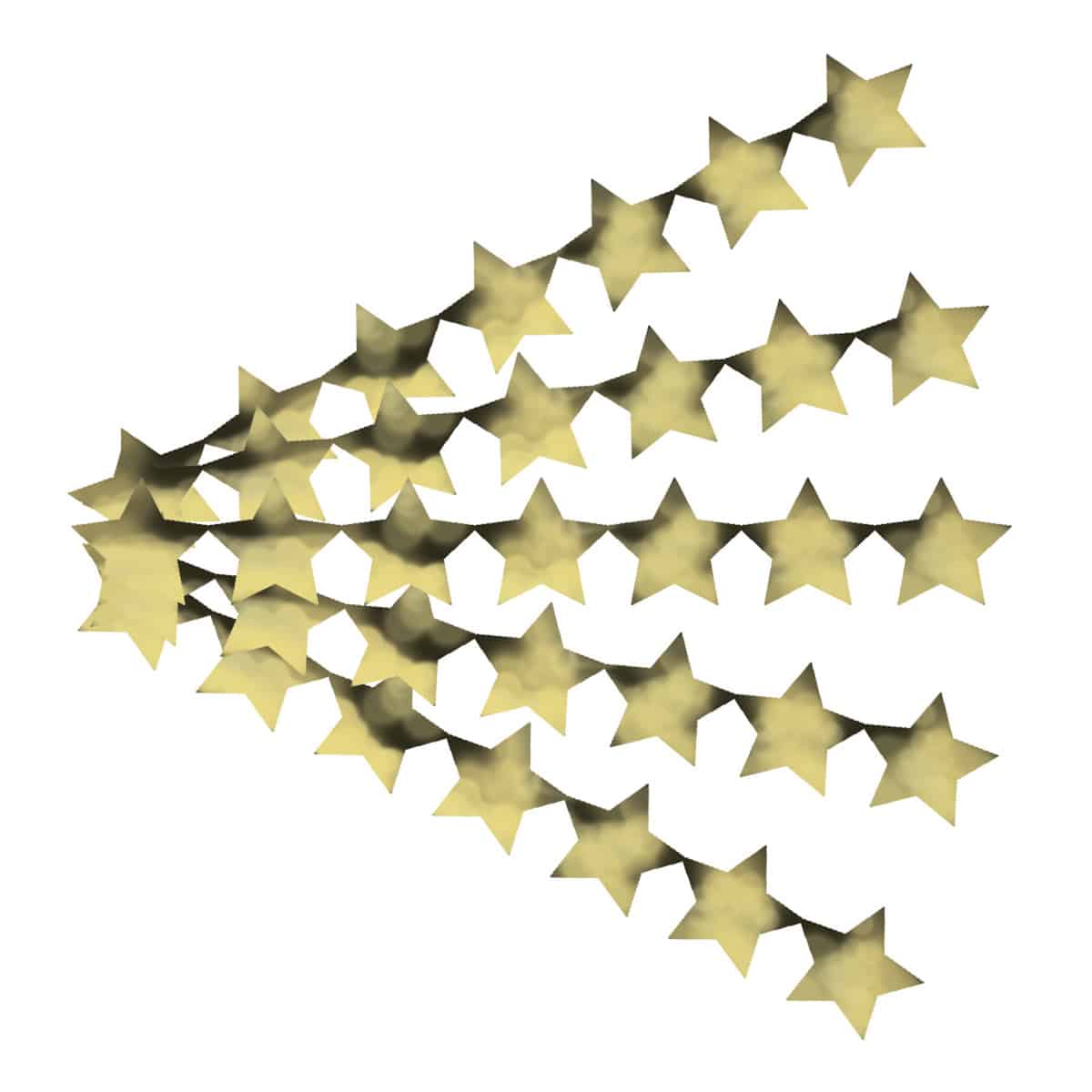 Star Sticker Strips - Gold Metallic