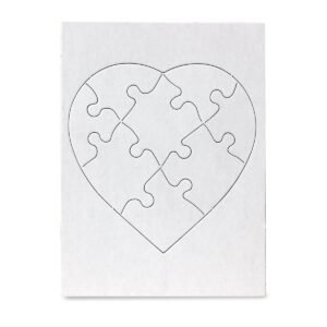 blank heart puzzles