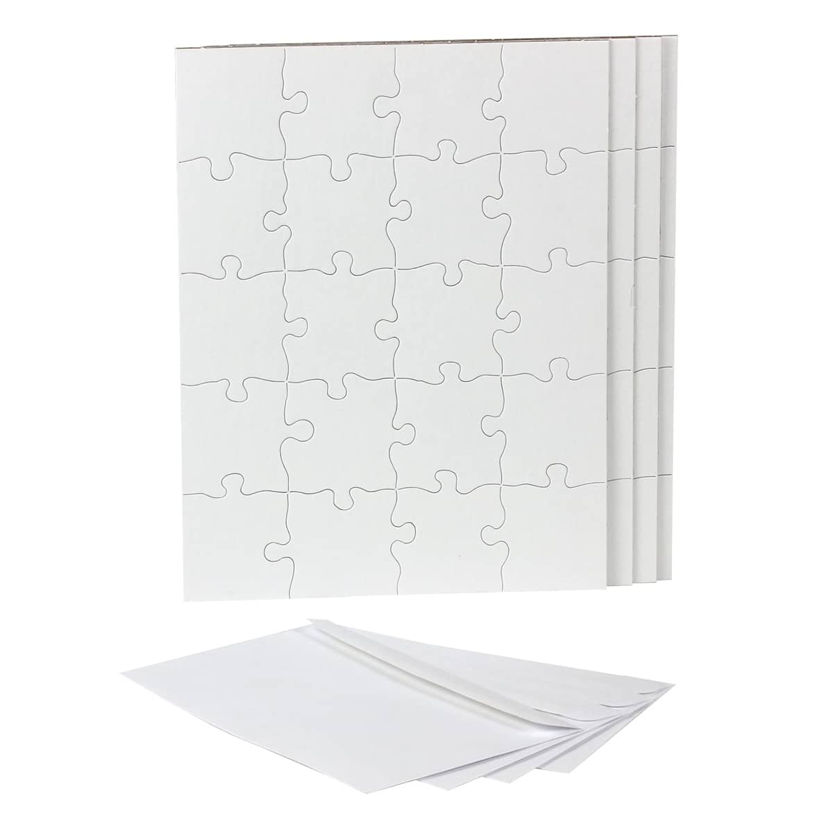 8.5x 11 Blank Puzzles with Envelopes - 63 Piece