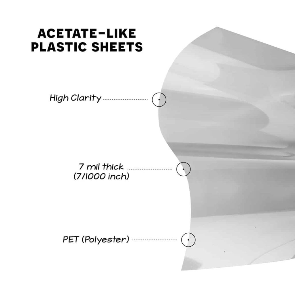 Transparent Acetate Sheets, 8.5 x 11-Inch