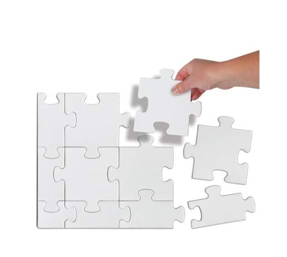  Hygloss Products - Blank Puzzles for Decorating, Jigsaw  Activity, Use As Party Favors, DIY Invites and More - White, Sturdy – 8.5 x  11 Inches, 63 Pieces, 12 Puzzles