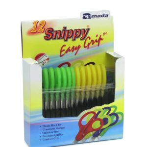 Snippy® Easy Grip 5″ Blunt Tip Scissors 12 Pairs Class Pack