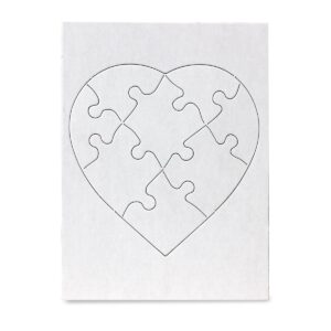 heart shape blank puzzles
