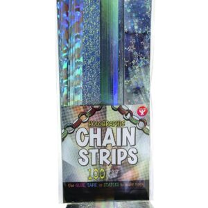 Super Strips 1"x8" - 100 Non-Gummed Holographic Chain Strips
