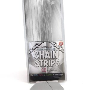 Super Strips 1"x8" - 48 Non-Gummed Metallic Silver Foil Board Chain Strips